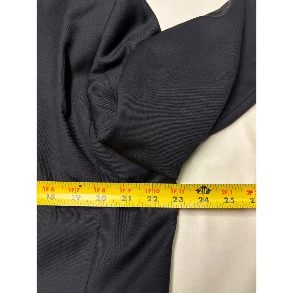 Lauren Ralph Lauren Mens 2-Piece Suit Black Wool Blend 44R W40 L28 Jacket Pants